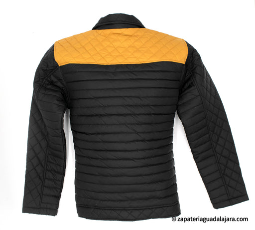 MEN POLYESTER JACKET #23 BLACK-MUSTARD | Genuine Leather Vaquero Boots and Cowboy Hats | Zapateria Guadalajara | Authentic Mexican Western Wear