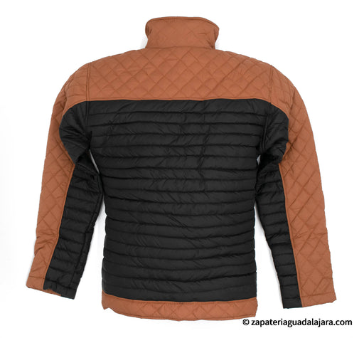 MEN POLYESTER JACKET #21 BLACK-TAN | Genuine Leather Vaquero Boots and Cowboy Hats | Zapateria Guadalajara | Authentic Mexican Western Wear