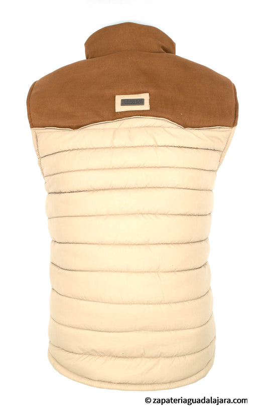 MEN POLYESTER VEST #7 KHAKI | Genuine Leather Vaquero Boots and Cowboy Hats | Zapateria Guadalajara | Authentic Mexican Western Wear