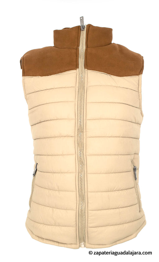 MEN POLYESTER VEST #7 KHAKI | Genuine Leather Vaquero Boots and Cowboy Hats | Zapateria Guadalajara | Authentic Mexican Western Wear