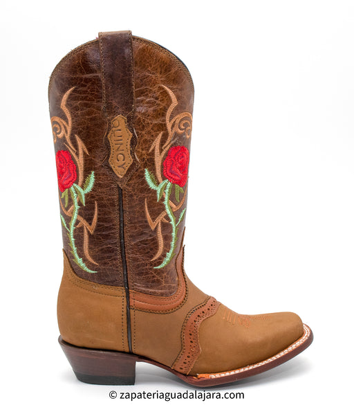 Q312R6251 ARENA CRAZY HONEY | Genuine Leather Vaquero Boots and Cowboy Hats | Zapateria Guadalajara | Authentic Mexican Western Wear