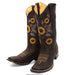 Q322G6294 WIDE SQUARE TOE CRAZY CHOCO | Genuine Leather Vaquero Boots and Cowboy Hats | Zapateria Guadalajara | Authentic Mexican Western Wear