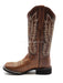 Q322N8307 WOMEN WIDE SQUARE TOE GRASSO BROWN | Genuine Leather Vaquero Boots and Cowboy Hats | Zapateria Guadalajara | Authentic Mexican Western Wear