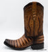 Q798203 Dubai Caiman Belly Print Set Boot and Belt Faded Cognac | Genuine Leather Vaquero Boots and Cowboy Hats | Zapateria Guadalajara | Authentic Mexican Western Wear