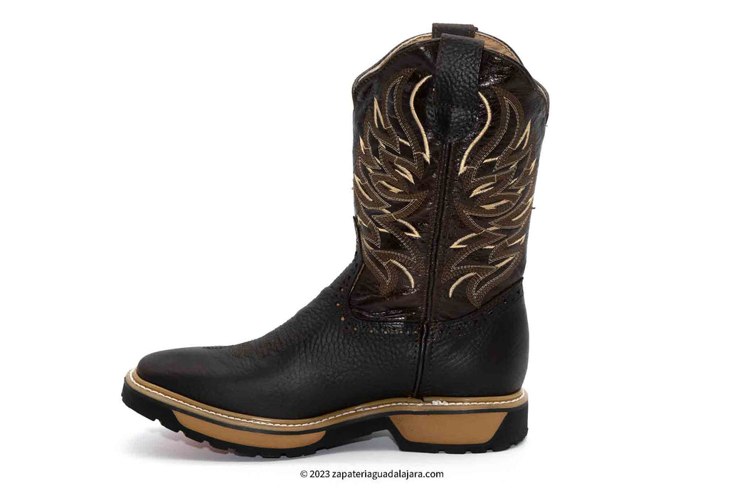 Q822W2794 RODEO CHOCO DOUBLE DENSITY SOLE | Genuine Leather Vaquero Boots and Cowboy Hats | Zapateria Guadalajara | Authentic Mexican Western Wear