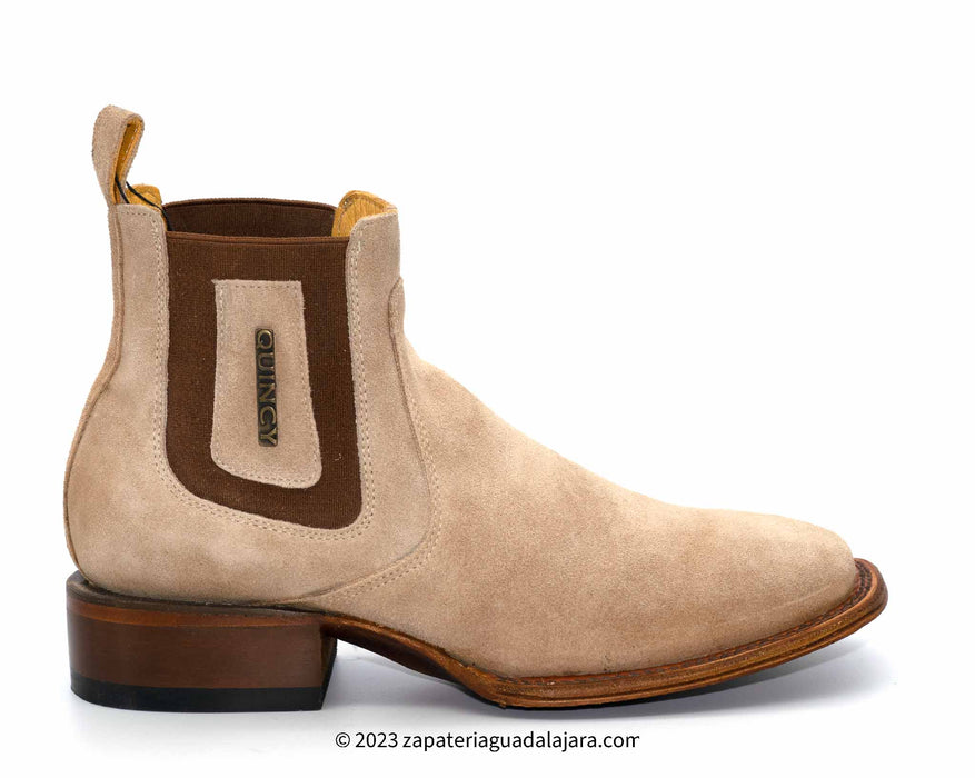 Q82BC6304 WIDE SQUARE TOE SUEDE ORIX | Genuine Leather Vaquero Boots and Cowboy Hats | Zapateria Guadalajara | Authentic Mexican Western Wear