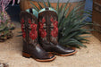 RC ROCIO WIDE SQUARE TOE BROWN | Genuine Leather Vaquero Boots and Cowboy Hats | Zapateria Guadalajara | Authentic Mexican Western Wear