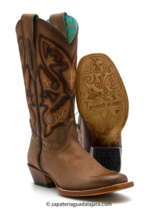 RC VICTORIA CRAZY ALMOND SQUARE TOE | Genuine Leather Vaquero Boots and Cowboy Hats | Zapateria Guadalajara | Authentic Mexican Western Wear