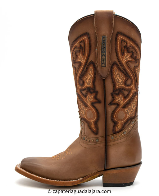 RC VICTORIA CRAZY ALMOND SQUARE TOE | Genuine Leather Vaquero Boots and Cowboy Hats | Zapateria Guadalajara | Authentic Mexican Western Wear