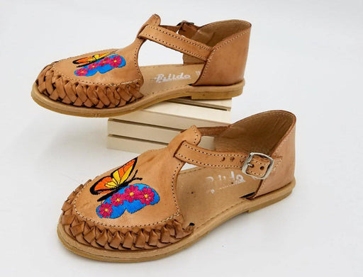 ARTESIAN HUARACHE BUTTERFLY TAN | Genuine Leather Vaquero Boots and Cowboy Hats | Zapateria Guadalajara | Authentic Mexican Western Wear