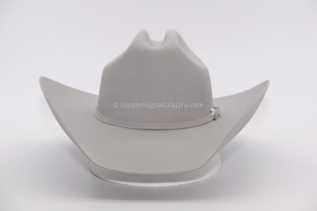 TENNESSEE 100X FELT HAT TEXAS GREY PLATINUM | Genuine Leather Vaquero Boots and Cowboy Hats | Zapateria Guadalajara | Authentic Mexican Western Wear
