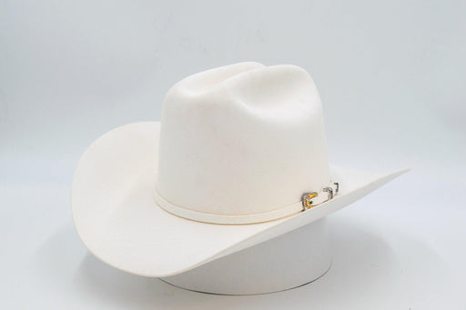 Los Altos 10x Felt Hat White | Genuine Leather Vaquero Boots and Cowboy Hats | Zapateria Guadalajara | Authentic Mexican Western Wear