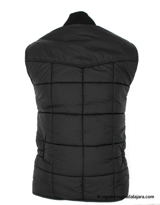 MEN POLYESTER VAQUERO VEST BLACK | Genuine Leather Vaquero Boots and Cowboy Hats | Zapateria Guadalajara | Authentic Mexican Western Wear