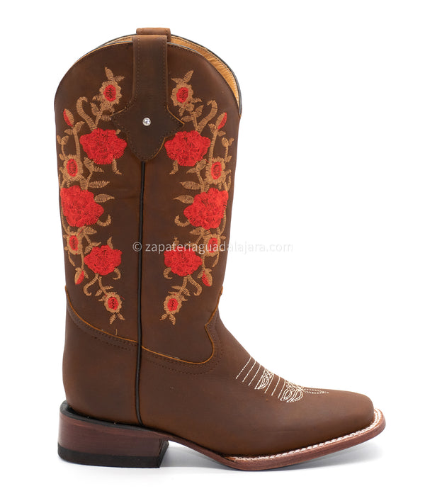 WOMEN RODEO BOOT VICKY CRAZY TANG | Genuine Leather Vaquero Boots and Cowboy Hats | Zapateria Guadalajara | Authentic Mexican Western Wear