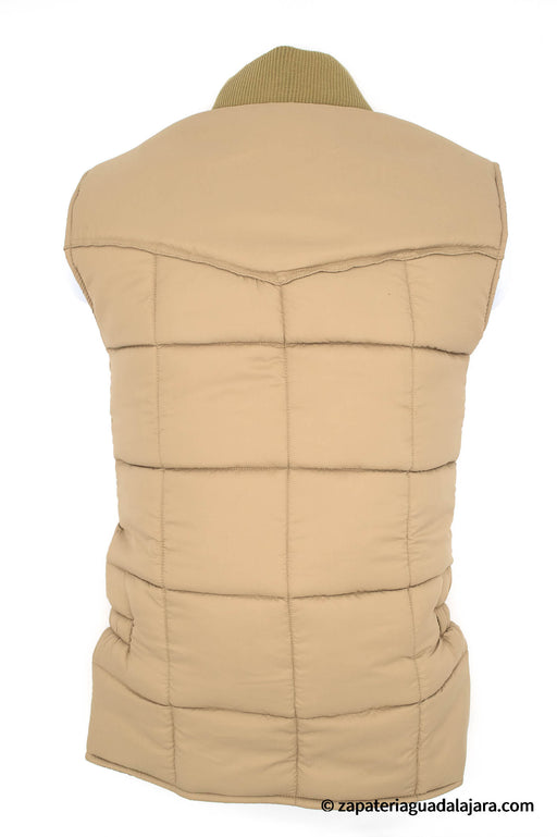 MEN POLYESTER VAQUERO VEST KHAKI | Genuine Leather Vaquero Boots and Cowboy Hats | Zapateria Guadalajara | Authentic Mexican Western Wear
