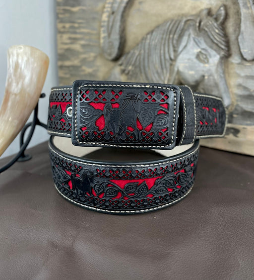 V007 LEATHER BELT | Genuine Leather Vaquero Boots and Cowboy Hats | Zapateria Guadalajara | Authentic Mexican Western Wear