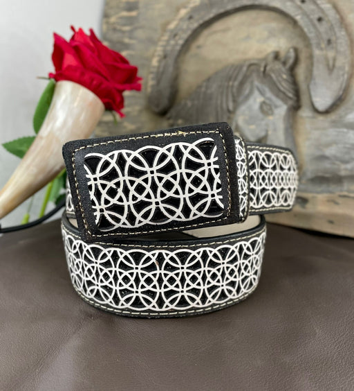V008 LEATHER BELT | Genuine Leather Vaquero Boots and Cowboy Hats | Zapateria Guadalajara | Authentic Mexican Western Wear