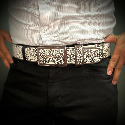 V002 LEATHER BELT | Genuine Leather Vaquero Boots and Cowboy Hats | Zapateria Guadalajara | Authentic Mexican Western Wear