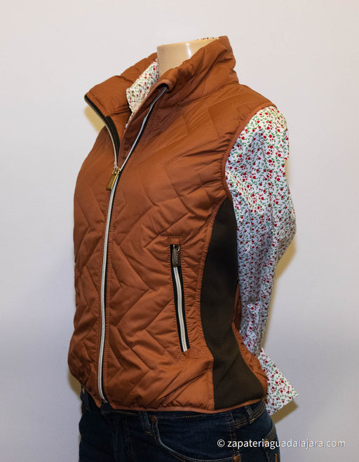 WOMEN POLYESTER VEST #9 TAN | Genuine Leather Vaquero Boots and Cowboy Hats | Zapateria Guadalajara | Authentic Mexican Western Wear