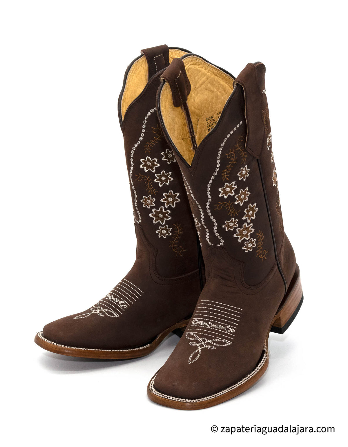 ZAP-001 WOMEN RODEO BOOT NOBUCK BROWN | Genuine Leather Cowboy Boots and  Hats
