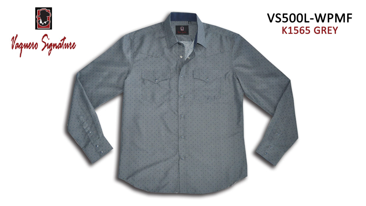 VS500L - WPMF K1565 GREY Vaquero Signature Fashion Printed shirts | Genuine Leather Vaquero Boots and Cowboy Hats | Zapateria Guadalajara | Authentic Mexican Western Wear