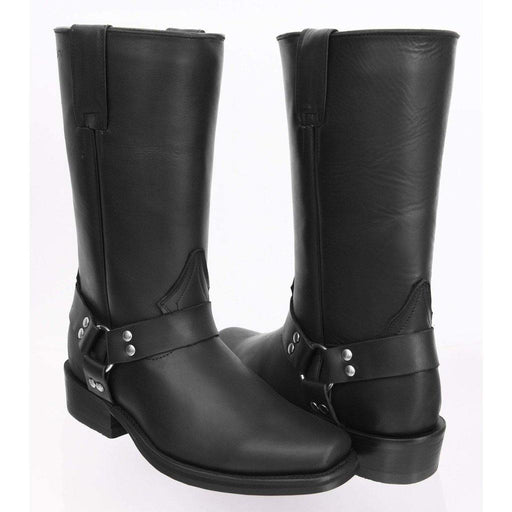 JB400 Black Leather Sole Motorcycle Boot | Genuine Leather Vaquero Boots and Cowboy Hats | Zapateria Guadalajara | Authentic Mexican Western Wear