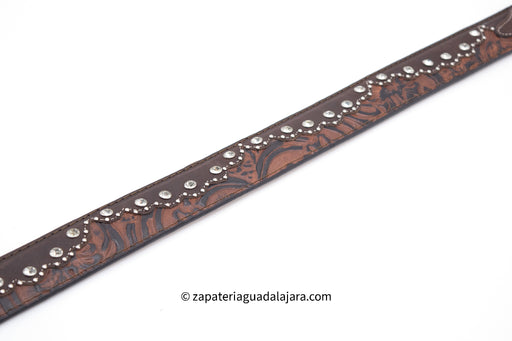 QC-253 RODEO BELT CHOCO | Genuine Leather Vaquero Boots and Cowboy Hats | Zapateria Guadalajara | Authentic Mexican Western Wear