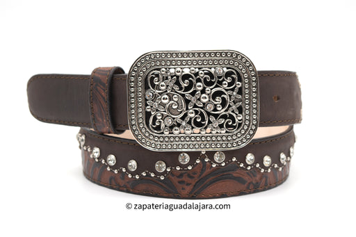 QC-253 RODEO BELT CHOCO | Genuine Leather Vaquero Boots and Cowboy Hats | Zapateria Guadalajara | Authentic Mexican Western Wear